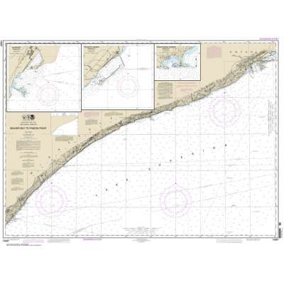 HISTORICAL NOAA Chart 14967: Beaver Bay to Pigeon Point;Silver Bay Harbor;Taconite Harbor;Grand Marais Harbor