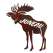 Moose with Juneau - Magnet - Paracay