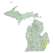 Michigan sectional chart wall map, decorative FAA chart, reference only