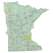 Minnesota sectional chart wall map, decorative FAA chart, reference only