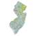 New Jersey sectional chart wall map, decorative FAA chart, reference only