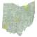 Ohio sectional chart wall map, decorative FAA chart, reference only