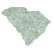 South Carolina sectional chart wall map, decorative FAA chart, reference only