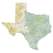 Texas sectional chart wall map, decorative FAA chart, reference only