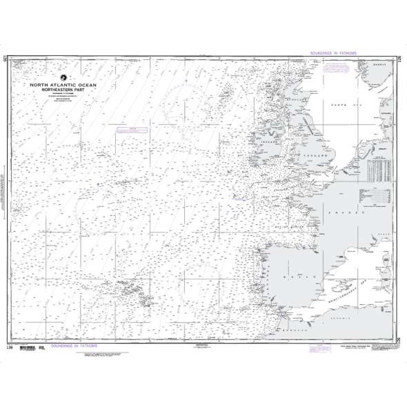 NGA Chart 126: North Atlantic Ocean - Northeastern Part