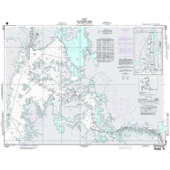 NGA Chart 21604: the Panama Canal From Gatun to Gamboa