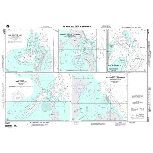 NGA Chart 26257: Plans In the Bahamas - Highbourn Cut