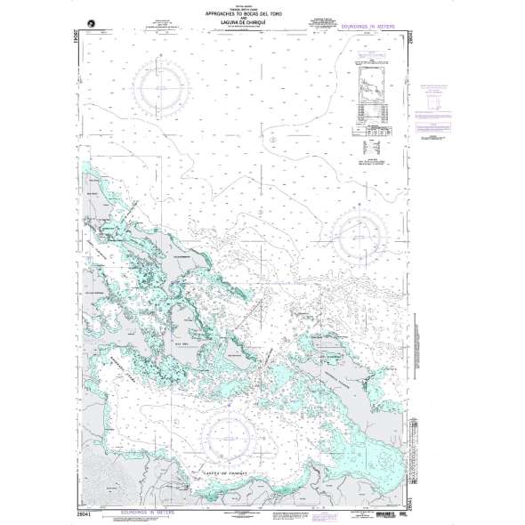 NGA Chart 28041: Approaches to Bocas del toro and Laguna Chiriqui