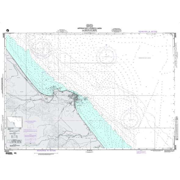 NGA Chart 28049: Approaches to Puerto Limon and Bahia de Moin