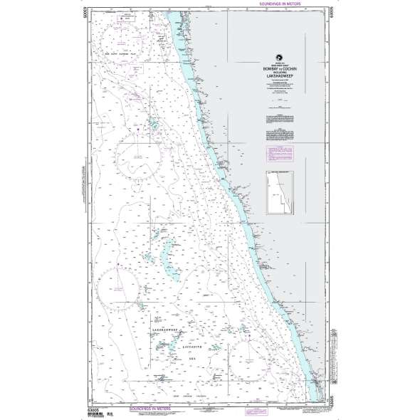 NGA Chart 63005: Bombay to Cochin Incl Lakshadweep