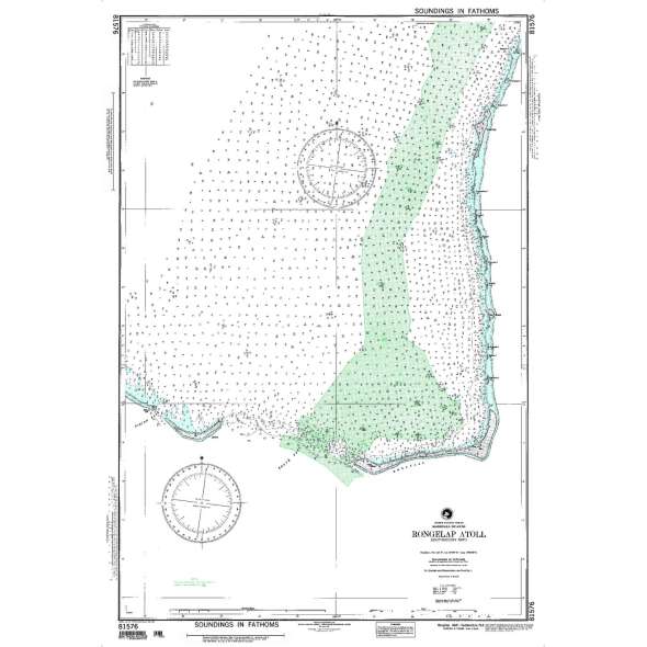 NGA Chart 81576: Rongelap Atoll Southeastern Part Marshall Islands