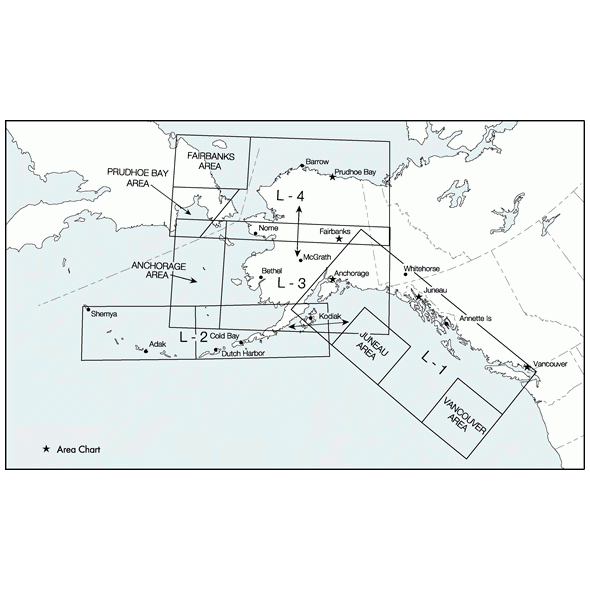 FAA Chart:  Enroute Low Altitude ALASKA FULL SET