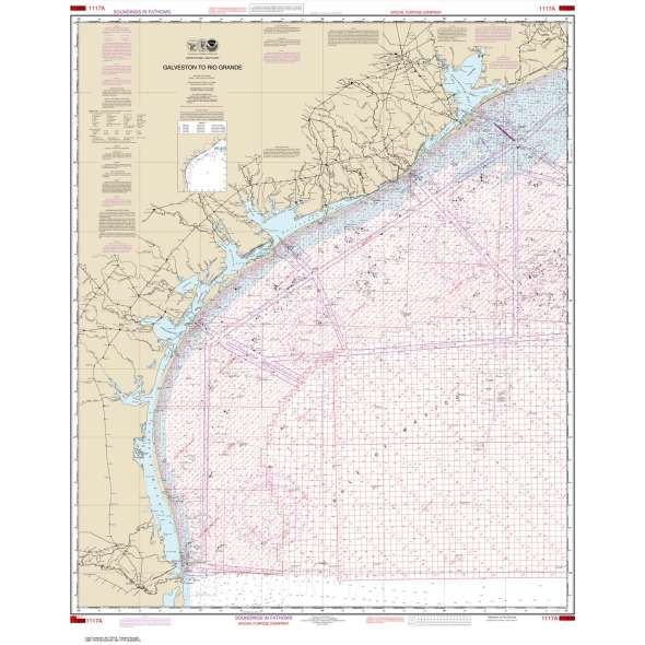 NOAA Chart 1114A: Tampa Bay to Cape San Blas (Oil and Gas Leasing Areas)NOAA Chart 1117A: Galveston to Rio Grande (Oil and Gas Leasing Areas)