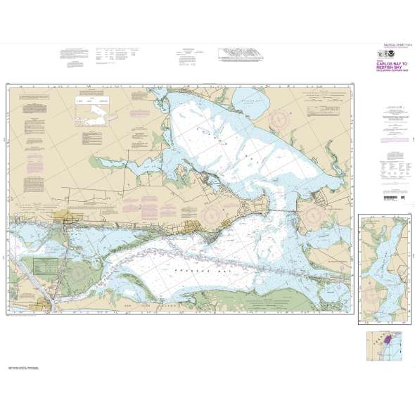 NOAA Chart 11314: Intracoastal Waterway Carlos Bay to Redfish Bay: including Copano Bay