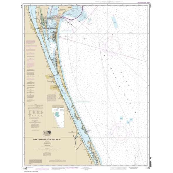 NOAA Chart 11476: Cape Canaveral to Bethel Shoal