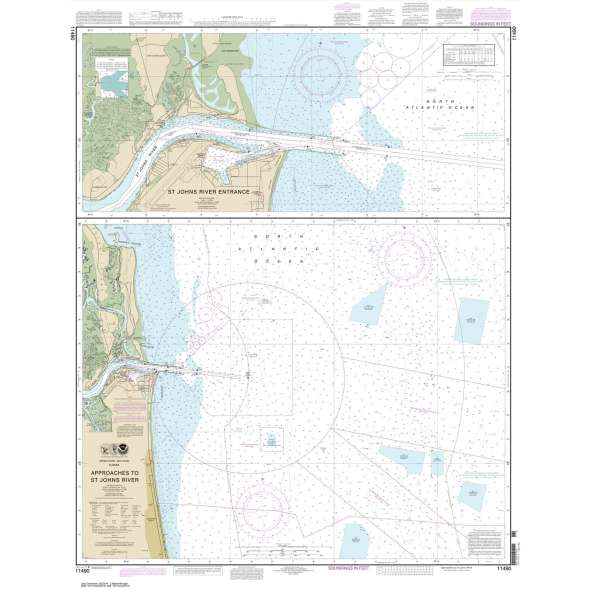 NOAA Chart 11490: Approaches to St. Johns River