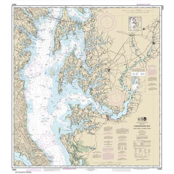 NOAA Chart 12263: Chesapeake Bay Cove Point to Sandy Point