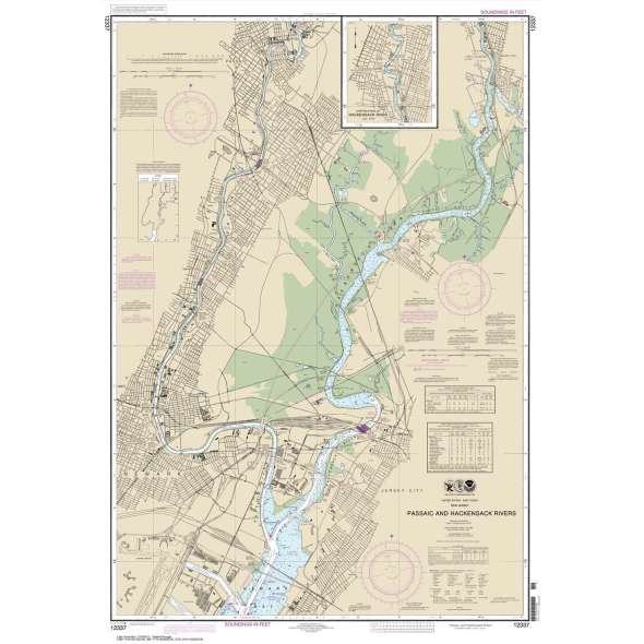 NOAA Chart 12337: Passaic and Hackensack Rivers