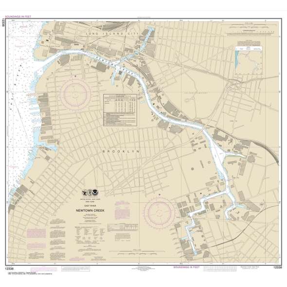 NOAA Chart 12338: East River Newtown Creek