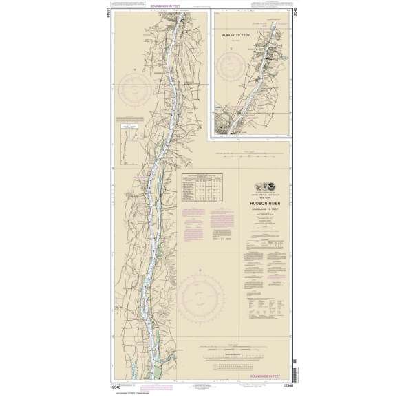 NOAA Chart 12348: Hudson River Coxsackie to Troy
