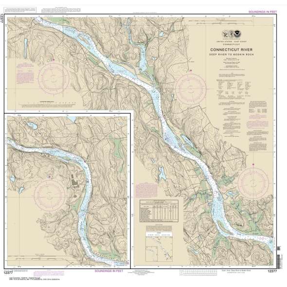 NOAA Chart 12377: Connecticut River Deep River to Bodkin Rock