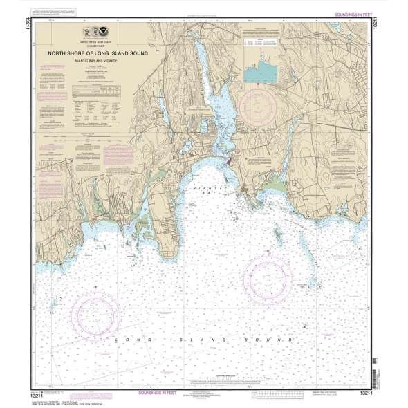NOAA Chart 13211: North Shore of Long Island Sound Niantic Bay and Vicinity