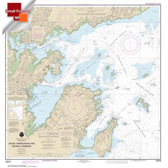 NOAA Chart 13276: Salem: Marblehead and Beverly Harbors