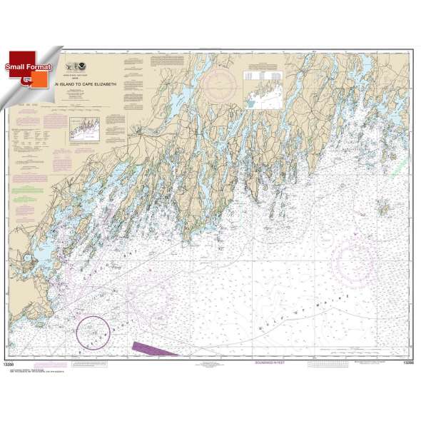 NOAA Chart 13288: Monhegan Island to Cape Elizabeth