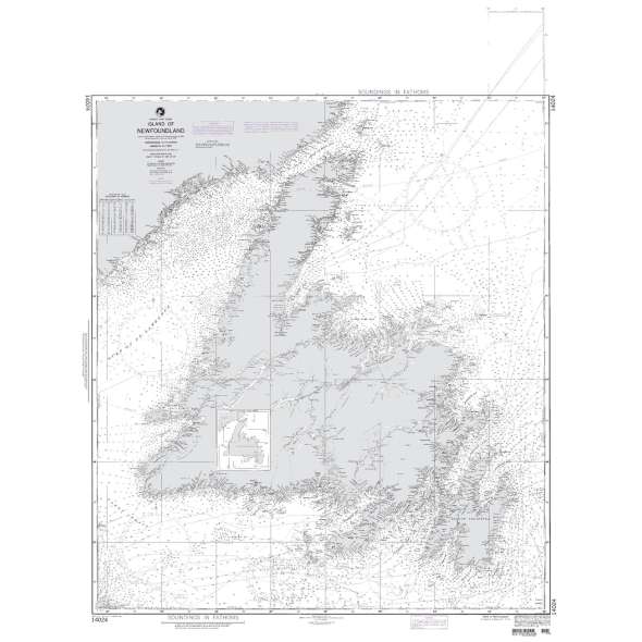NGA Chart 14024: Island of Newfoundland