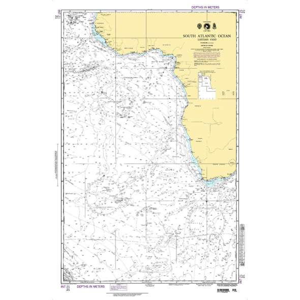 NGA Chart 21: South Atlantic Ocean Eastern Portion