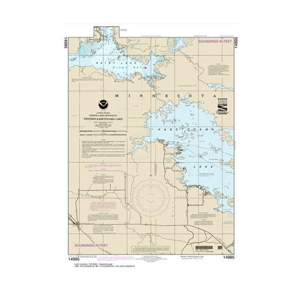 NOAA Chart 14995: Western Kabetogama Lake