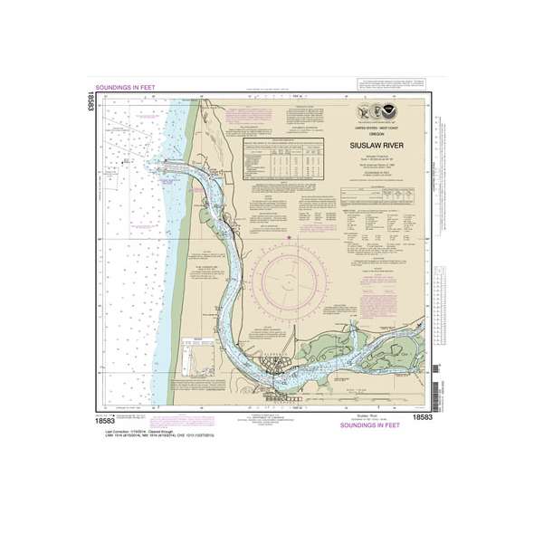 NOAA Chart 18583: Siuslaw River