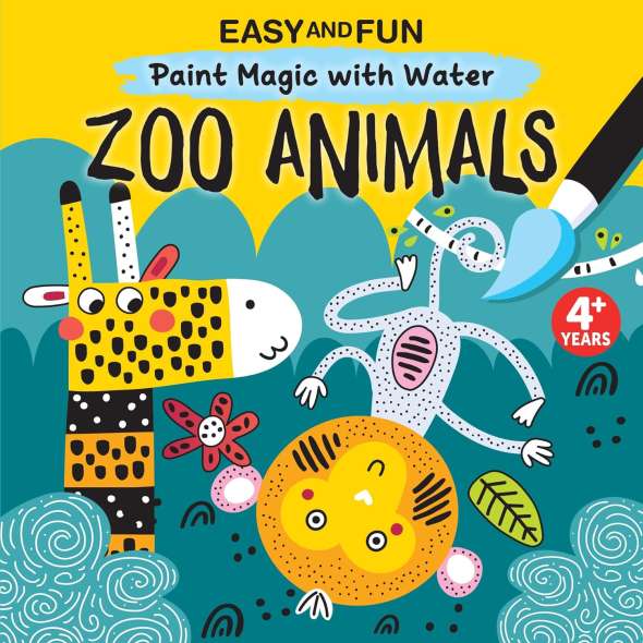 Easy and Fun Paint Magic with Water: Zoo Animals - Book - Paracay
