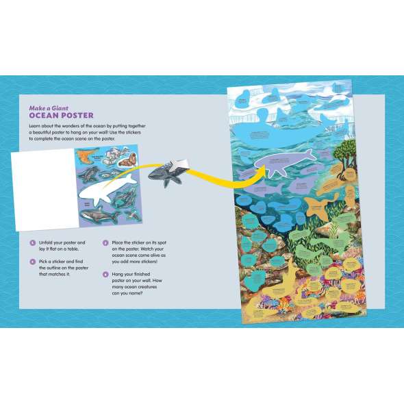 Creatures of the Ocean Sticker Poster - Book - Paracay
