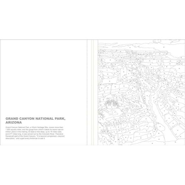 National Parks Poster Color-By-Number - Book - Paracay