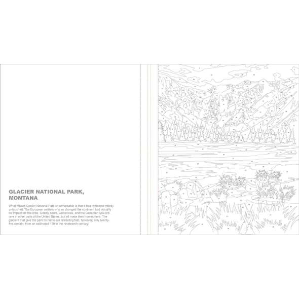 National Parks Poster Color-By-Number - Book - Paracay