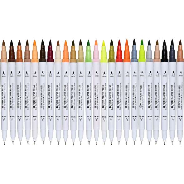 Studio Series Skin Tone Dual-tip Markers - 24 colors - Paracay
