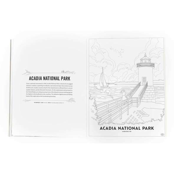 The Art of the National Parks Coloring Book - Book - Paracay