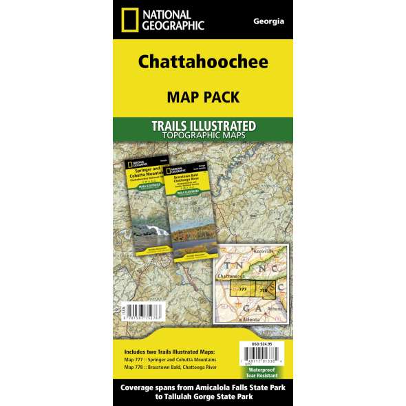 Chattahoochee National Forest Map (2 pack) - Paracay