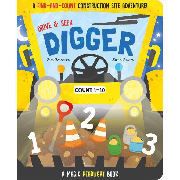 Drive & Seek Digger - A Magic Find & Count Adventure - Book - Paracay