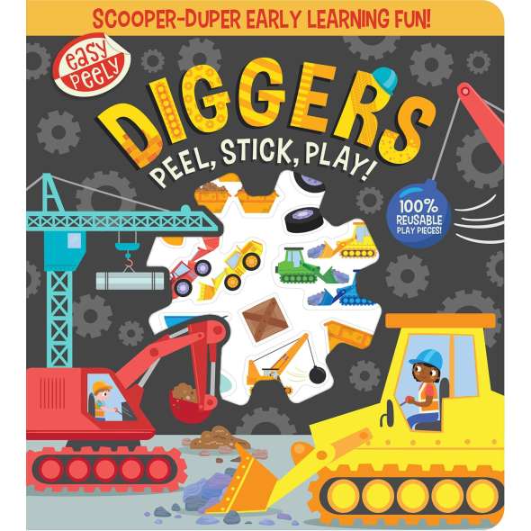 Easy Peely Diggers - Peel, Stick, Play! - Book - Paracay