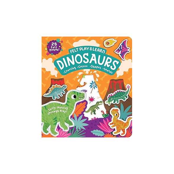 Felt Play & Learn Dinosaurs - Board Book - Paracay