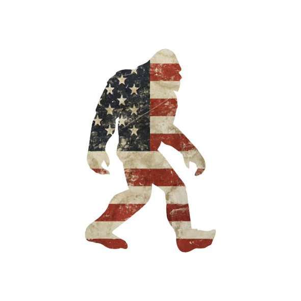 USA Flag Squatch - Vinyl Sticker (1 STICKER) - Paracay
