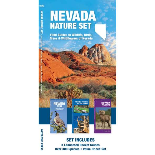 Nevada-Nature-Set-Field-Guides-To-Wildlife-Birds-Trees-&-Wildflowers-Of-Nevada-Map
