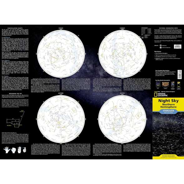 Night Sky Northern Hemisphere: Stargazer Map and Guide - Book - Paracay