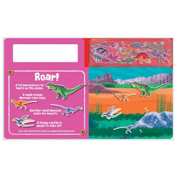 Play Felt Roarsome Dinosaurs! - Book - Paracay