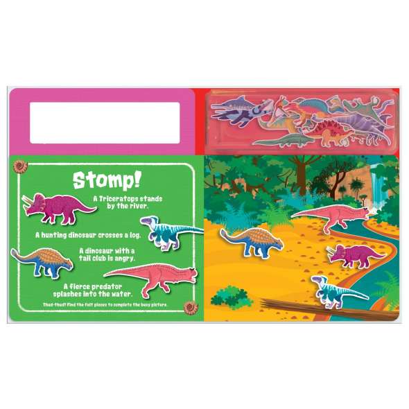 Play Felt Roarsome Dinosaurs! - Book - Paracay