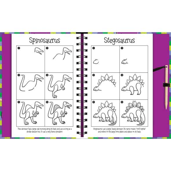 Scratch And Draw Dinosaurs - Book - Paracay