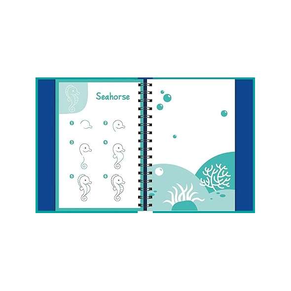 Wipe-Clean How To Draw Ocean - Book - Paracay