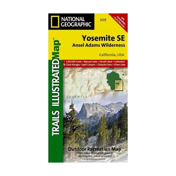 Yosemite Se, Ansel Adams Wilderness, California, USA - Map - Paracay